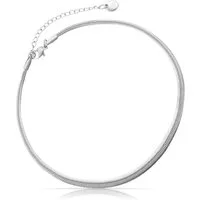 Made by Nami Fußkette mit starkem Karabiner-Verschluss Edelstahl, Schlangen-Design Fußschmuck Damen