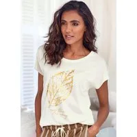 LASCANA Pyjamaoberteil mit Folienprint