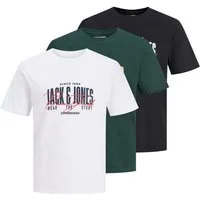 Jack & Jones Rundhalsshirt JJAERO TEE SS CREW NECK 3PK MP (Packung, 3-tlg) Baumwolle, regular fit