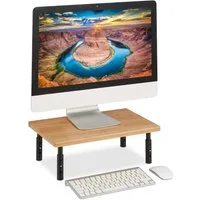 relaxdays Monitorständer Höhenverstellbarer Monitorständer