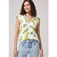 STREET ONE STUDIO Print-Shirt mit geschlitztem Rundhalsausschnitt
