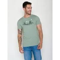 GreenBomb T-Shirt Guide Bike Mountain Pines Motiv Fahrrad (1-tlg., 1) klassischer Schnitt, tailliert, Rundhalsausschnitt, Bio-Baumwolle