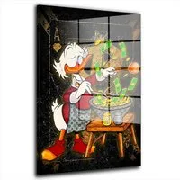 Artedinoi Acrylglasbild Dagobert Cooking Pop Art Acrylglas Wandbild Bild Wanddeko Wohnzimmer X