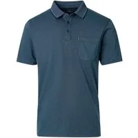 CASAMODA Poloshirt CasaModa XXL Poloshirt petrolblau melange easy care