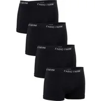 Fabio Farini Boxershorts Herren Unterhosen - Männer Retroshorts aus weicher Microfaser (4-St) im sportlichen Look mit Logoschriftzug