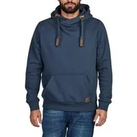 riverso Kapuzenpullover Herren Hoodie RIVNiklas Regular Fit Longsleeve Sweatshirt mit Cross-Over-Kragen und Kängurutasche