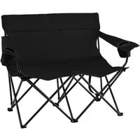 COSTWAY Campingstuhl, 2-Sitzer Klappstuhl, Faltstuhl bis 300kg