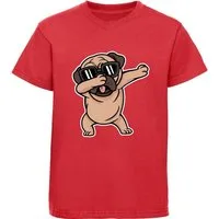 MyDesign24 Print-Shirt Kinder Hunde T-Shirt bedruckt - dab tanzender Hund Kurzarm Hunde T-Shirt mit Aufdruck i238