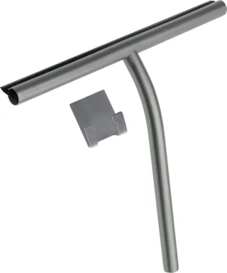 Neuesbad Serie 600 Glasabzieher mit Haken mit 3M Kleber, Oberfläche: Titanium NB1ADI_D31K1