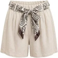 ITALY VIBES Shorts - kurze Hosemit Bindegürtel - leichte Viskose Shorts - Damen Shorts ONE SIZE passend von Größen S-L