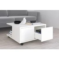 FMD Couchtisch Twin, Sofatisch mit Rollen, Push-to-open, viel Stauraum, Breite: 70 cm