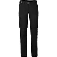 Bergson Outdoorhose BENNETT Zipp-Off (slim) Damen Wanderhose, vielseitig, pflegeleicht, Normalgrößen, schwarz