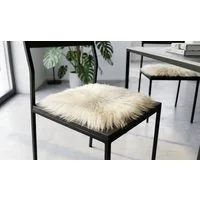 KUHFELL online & NOMAD Stuhlkissen Lammfell Sitzauflage Stuhlkissen Natur 37 x 37 cm Echtes Schaffell