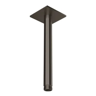 Herzbach spa ix pvd deckenarm 200 rosette 70 eckig black, Black Steel, 21.964820.2.40 21.964820.2.40