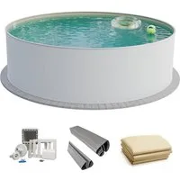 Fresh-Pool Rundpool Fresh-Pool Profi Stahlwandpool Set rund, 350x120 c (1-tlg), UV-stabilisierte PVC Folie