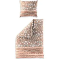 JACK Bettwäsche 135x200cm, Desert Bloom, Mako-Satin, 2 teilig, orientalische Ornamente in Apricot Orange