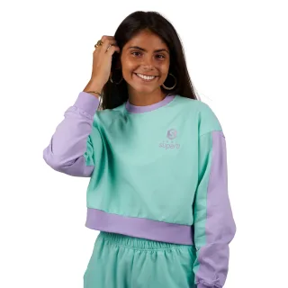 Be Happy RSC-S2102 Damen Sweatshirt mit Rundhalsausschnitt und langen Ärmeln