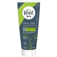 Veet MEN Enthaarungscreme Haarentfernungscreme, Set mit Tube & Spatel, 1 St., 200ml, für Oberkörper & Beine