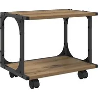 vidaXL Druckertisch Druckerständer Artisan-Eiche 41 x 28 x 33,5 cm Holzwerkstoff (1-St)