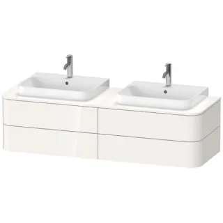 Duravit Happy D.2 Plus Konsolenwaschtischunterbau wandhängend Weiß Hochglanz 1600x550x408 mm - HP496 HP4964B22220010