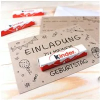 nikima Einladungskarten 10 Einladungskarten für Kindergeburtstag Kraftpapier