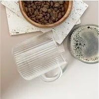 Chef Star Gläser-Set Elegantes Rillen-Trinkglas für Tee & Kaffee I Borosilikat I 300 ml, 4-tlg., Borosilikatglas, In 4er- oder 6er-Set erhältlich.