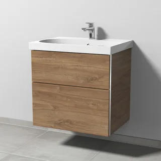 Sanipa 3way Waschtischunterbau zu Geberit Acanto Waschtisch mit 2 Auszügen, Eiche-Kansas BR41659