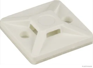HERTH&BUSS Befestigungssockel, Kabelbinder, mit Klebefolie, 19 x 19 mm - 50265716