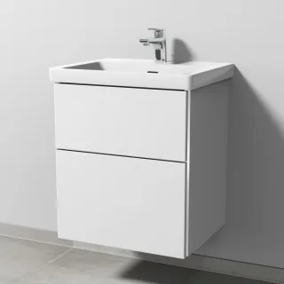 Sanipa 3way Waschtischunterbau zu Villeroy & Boch Subway 3.0 Waschtisch mit 2 Auszügen, Weiß-Soft BR85243