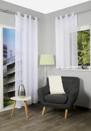 HOME WOHNIDEEN Gardine "DOLLY" Ösen 1 Stk. tlg. transparent