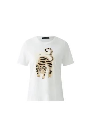 Oui - T-Shirt cloud dancer - Gr. - 36
