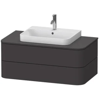 Duravit Happy D.2 Plus Konsolenwaschtischunterbau wandhängend Graphit Supermatt 1000x550x408 mm - HP HP4961080800010