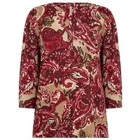 soyaconcept Shirtbluse SC-FELICITY AOP 517 aus Baumwolle und Viskose, normale Passform, mit 3/4-Ärmeln