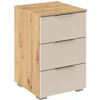 OTTO home Nachtkommode Nachttisch Nachtkonsole AGORDO in Dekor- oder Hochglanzfront (in zwei Griff-Farben, Breite 40 cm), mit 3 geräumigen Schubladen für viel Stauraum MADE IN GERMANY