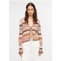 comma Cardigan Strickjacke Strickjacke aus Ajourstrick