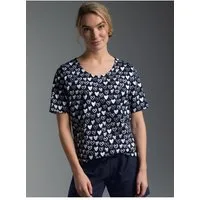 Trigema T-Shirt TRIGEMA T Shirt mit Allover-Druck "Herzen" (1-tlg)