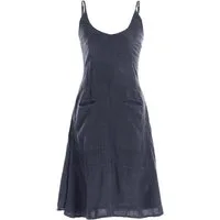 Vishes Sommerkleid Damen Trägerkleid Baumwolle mit Taschen A-Linie Alternative Mode, Boho, Hippie, Ethno, Festival