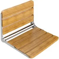 HEUFFE Duschklappsitz zur wandmontage, für Senioren & Kinder, klappbar, rechteckig, belastbar bis 200,00 kg, modern, elegant, aus Eiche, Hochglanz