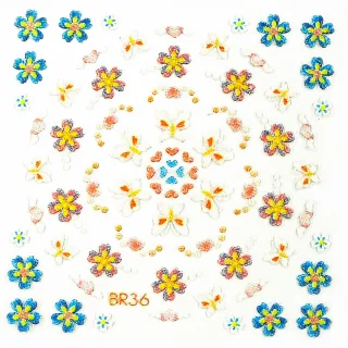 YOU Nails Nail Art Tattoo Design Nagel Aufkleber Maniküre 1 Bogen div. Sticker  - BR 36