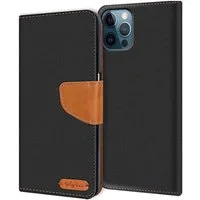 CoolGadget Handyhülle Denim Schutzhülle Flip Case für Apple iPhone 12 / 12 Pro 6,1 Zoll, Book Cover Handy Tasche Hülle für iPhone 12, iPhone 12 Pro Klapphülle