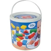 HEROS 100050401 Holzbausteine Baby-Box 50 Spielbauklötze