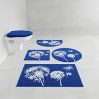 Grund Badematte Pusteblume, Badvorleger, Badezimmer Teppich, sehr weich, Höhe 20 mm, rutschhemmend beschichtet, schnell trocknend, fußbodenheizungsgeeignet, Polyacryl, rechteckig, weiche Haptik, auch als 2-teiliges Set erhältlich, Made in Europe