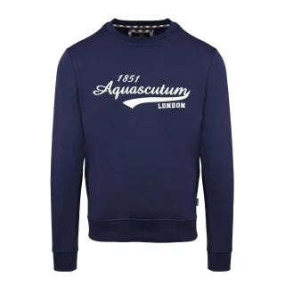 Aquascutum - Sweatshirt für Herren, Rundhalsausschnitt (Marine)