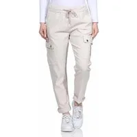 OriginalYou Cargohose Damen Freizeithose Schlupfhose moderne Stoffhose elastischer Bund, Knitterlook