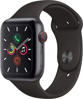 Apple Watch Series 5 [GPS + Cellular inkl. Sportarmband schwarz] 44mm Aluminiumgehäuse spacegrau