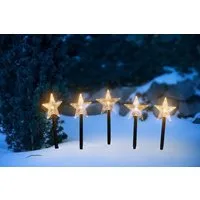 IC Winterworld LED Stern Weihnachtsstern, Weihnachtsdeko, Gartenstecker mit Timerfunktion, für den Innen- und Außenbereich