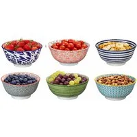 Cilio Schüssel 6er Set Bowl Schüssel Dessert-Schale Müslischale Ø15,5cm Cilio AMICI, Material: Porzellan