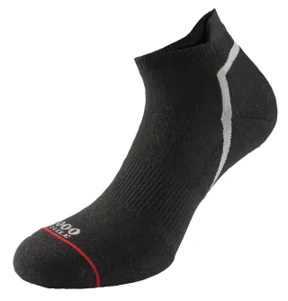 1000 Mile - Herren Einlagige Aktive Sport Atmungsaktive Knöchelsocken - Schwarz