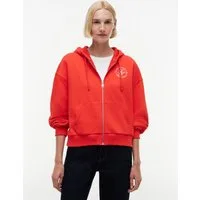 Tommy Hilfiger Kapuzensweatjacke TH ROUNDAL ZIP-UP HOODIE Baumwolle, Kapuze, Kängurutaschen
