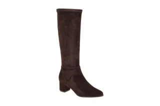 Peter Kaiser Damenstiefel 9-75526-45-302 DK Brown Velour Stretch-Langschaft.s...